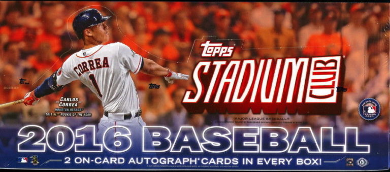 2016 Topps Stadium Club Baseball Checklist