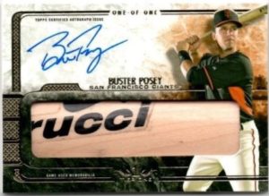 2016 Topps Tier One Buster Posey Autograph Bat Barrel Card