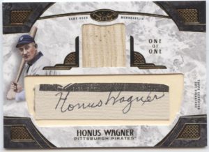 2016 Topps Tier One Honus Wagner Cut Auto Relic Card