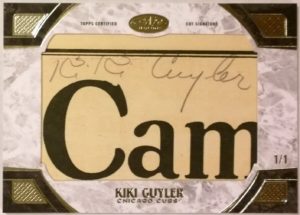 2016 Topps Tier One Kiki Cuyler Cut Autograph Card
