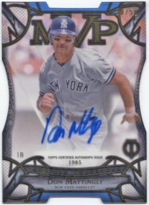 2016 Topps Tribute Don Mattingly Ageless Accolades Autograph Card