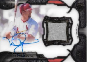 2016 Topps Tribute Mark McGwire Cut From Cloth Auto-Jersey Card