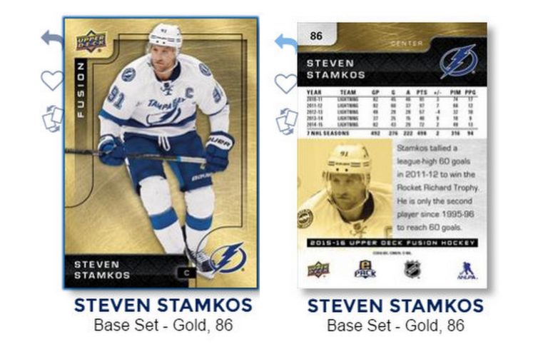 2015/16 UD Fusion Hockey e-Pack Exclusive