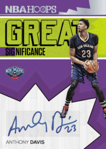 2016-17 NBA Hoops Anthony Davis Great Significance Autograph Car