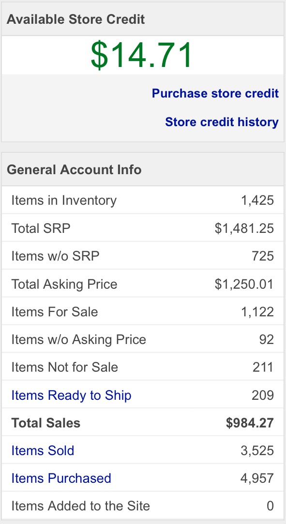 My Year Selling On COMC