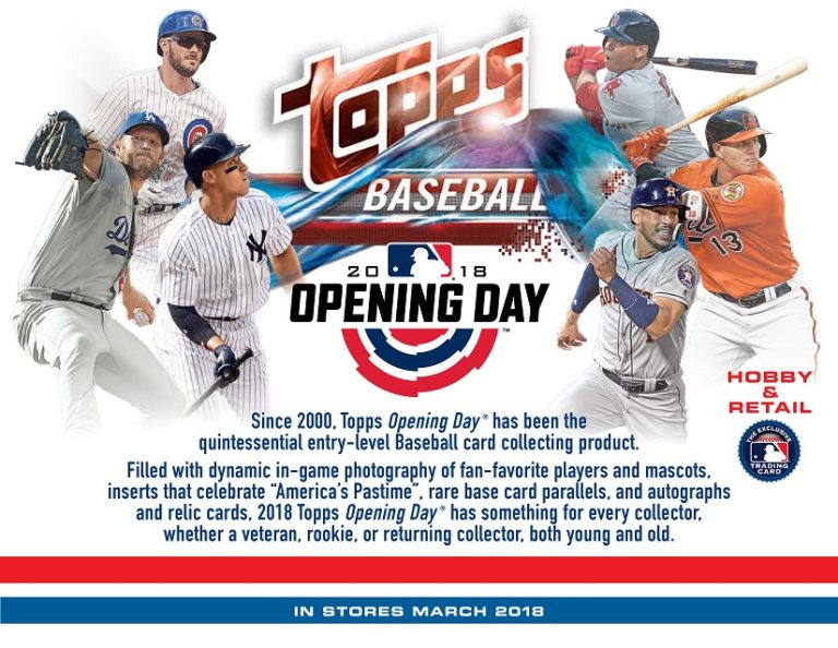 2018 Topps Opening Day Baseball Box Checklist