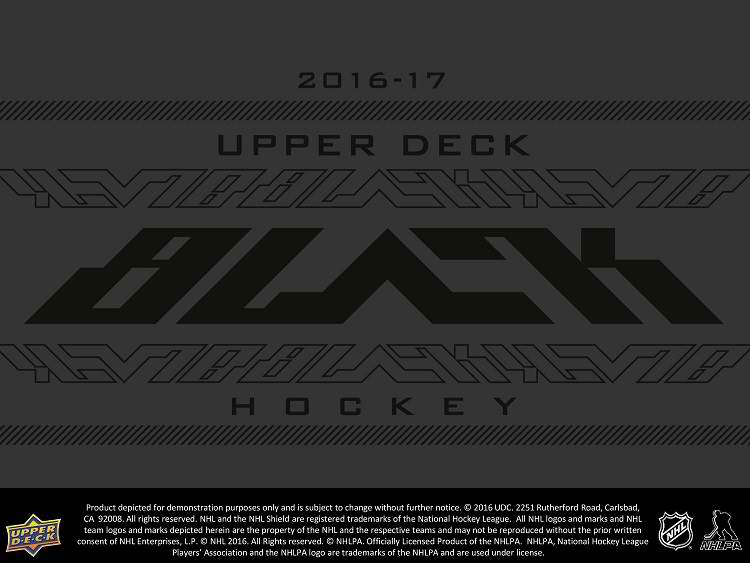 2016-17 Upper Deck Black Hockey Checklist