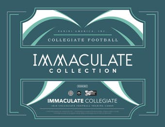 2018 Immaculate Collection Collegiate Football Checklist