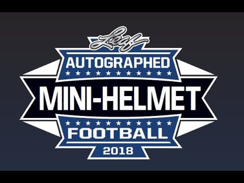 2018 Leaf Autographed Football Mini-Helmet