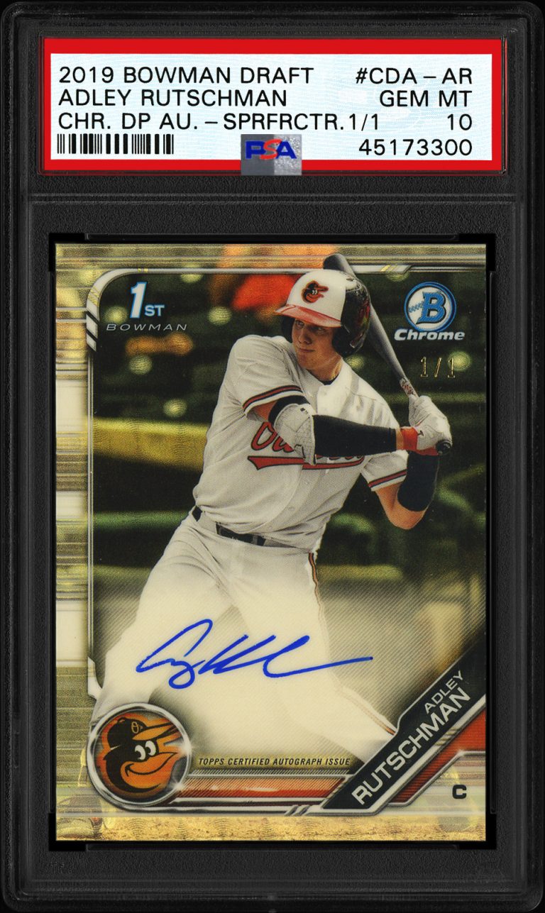 Collectors Outraged Over PSA 10 2019 Bowman Draft Adley Rutschman Superfractor