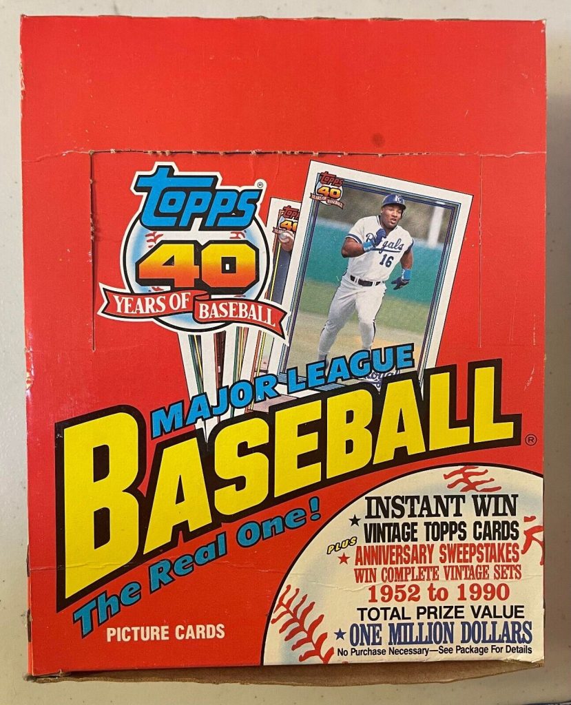 1991 Topps Baseball Box