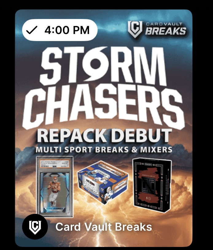 Card Vault Storm Chasers Re-Pack Checklist