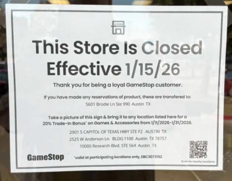 gamestop closed