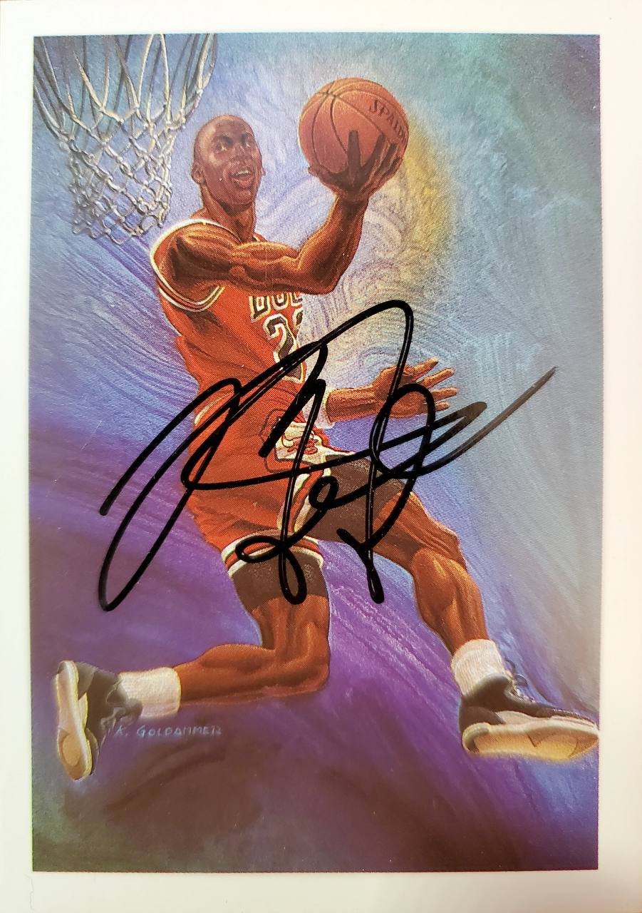 Example of a fake Michael Jordan autograph
