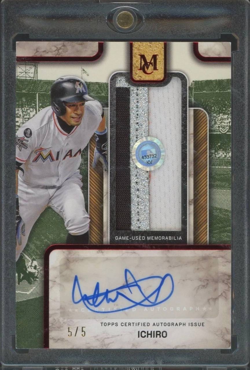 Ichiro MLB Authenticated Relic Autograph 5/5