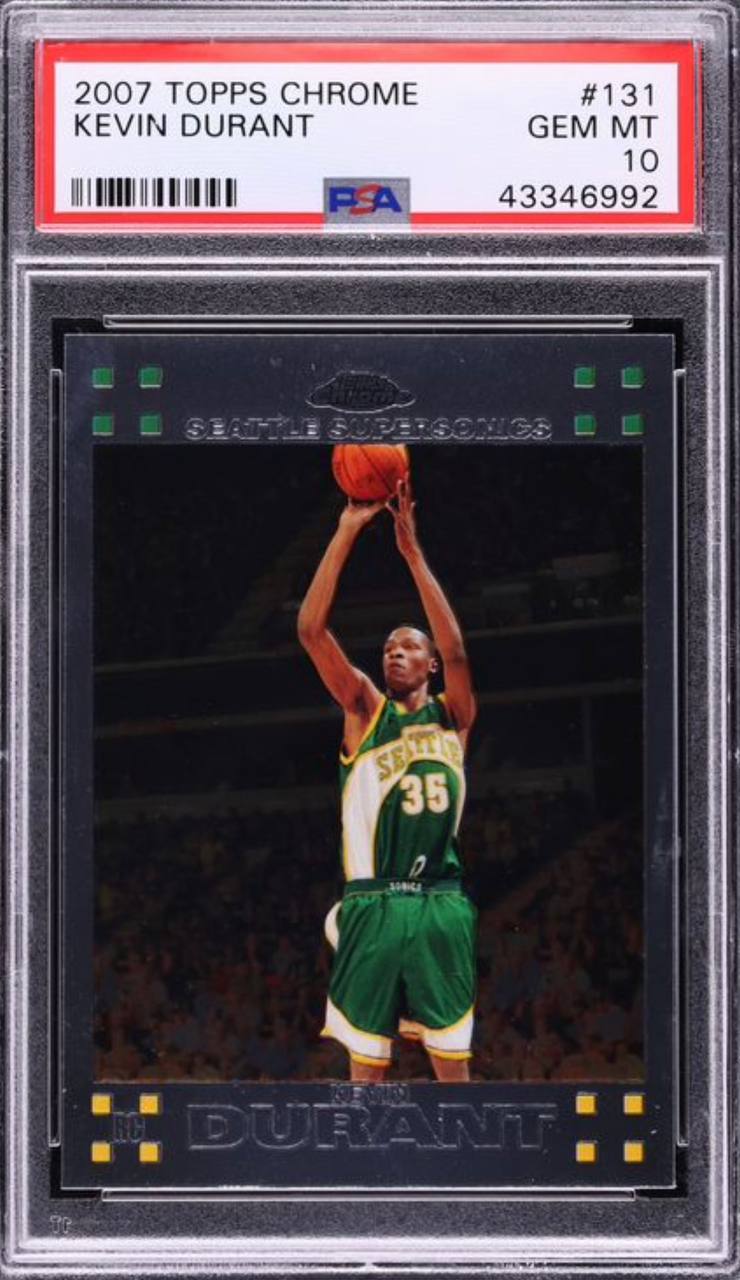 Kevin Durant 2007-08 Topps Chrome PSA 10