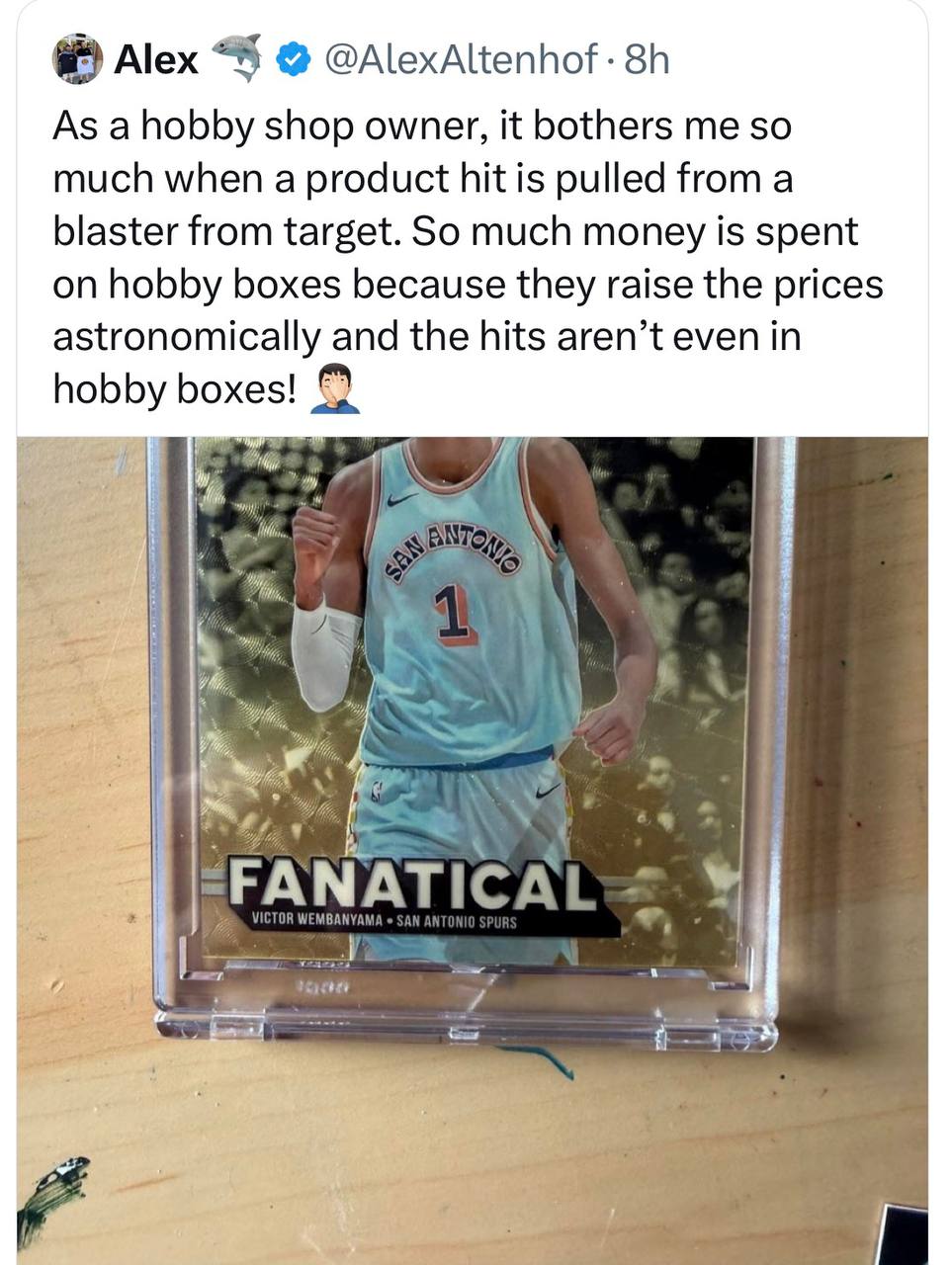 Alex Altenhof, owner of Michiana Sports Cards in Granger, Indiana