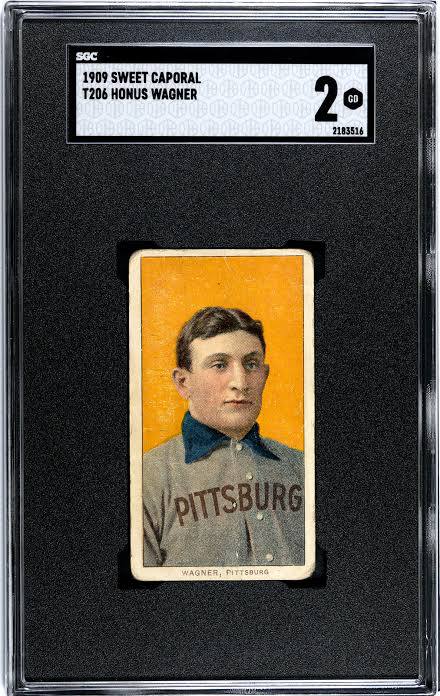 1909 Sweet Caporal T206 Honus Wagner graded SGC 2