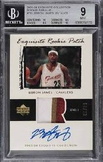 2003-04 Exquisite Collection LeBron James Rookie Patch Autograph parallel 07/23