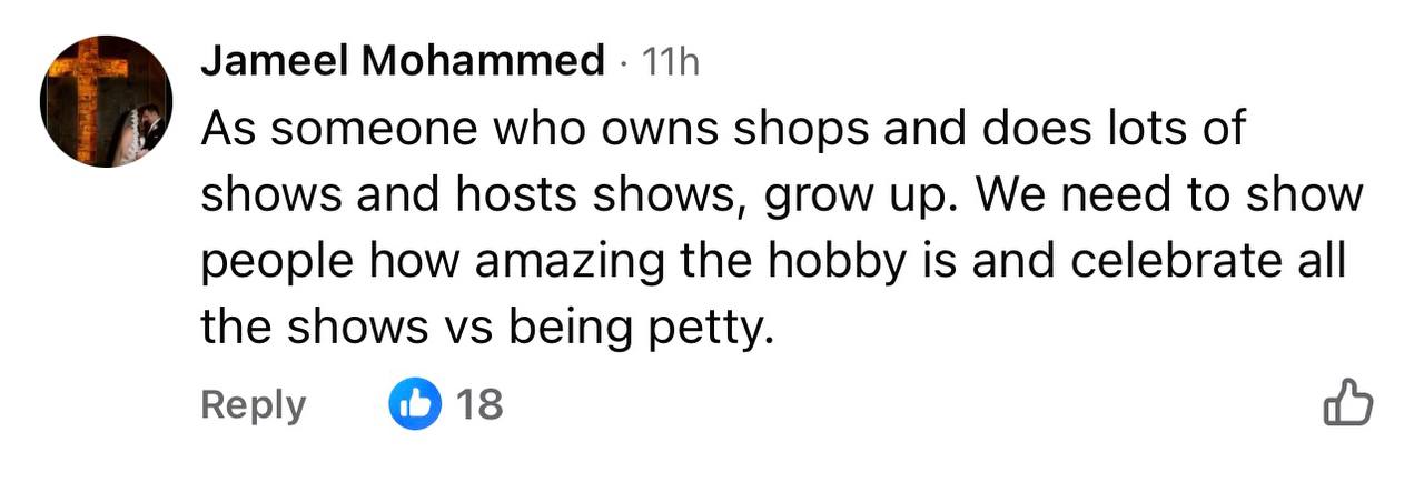 Jamel Mohammad Facebook comment