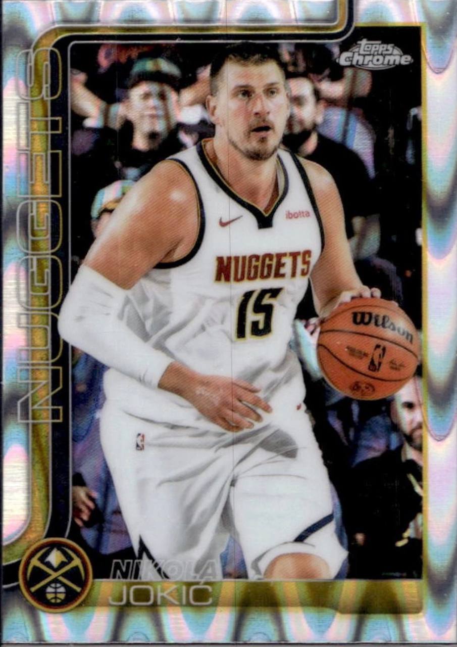 Example of 2025 Topps Chrome Basketball refractor parallel eligible for MVP buyback