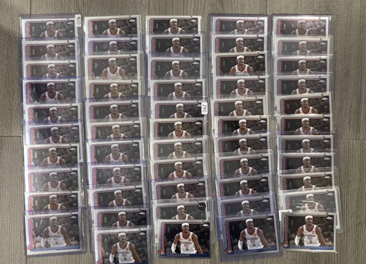 Collection of Topps Chrome Basketball cards for MVP buyback program
