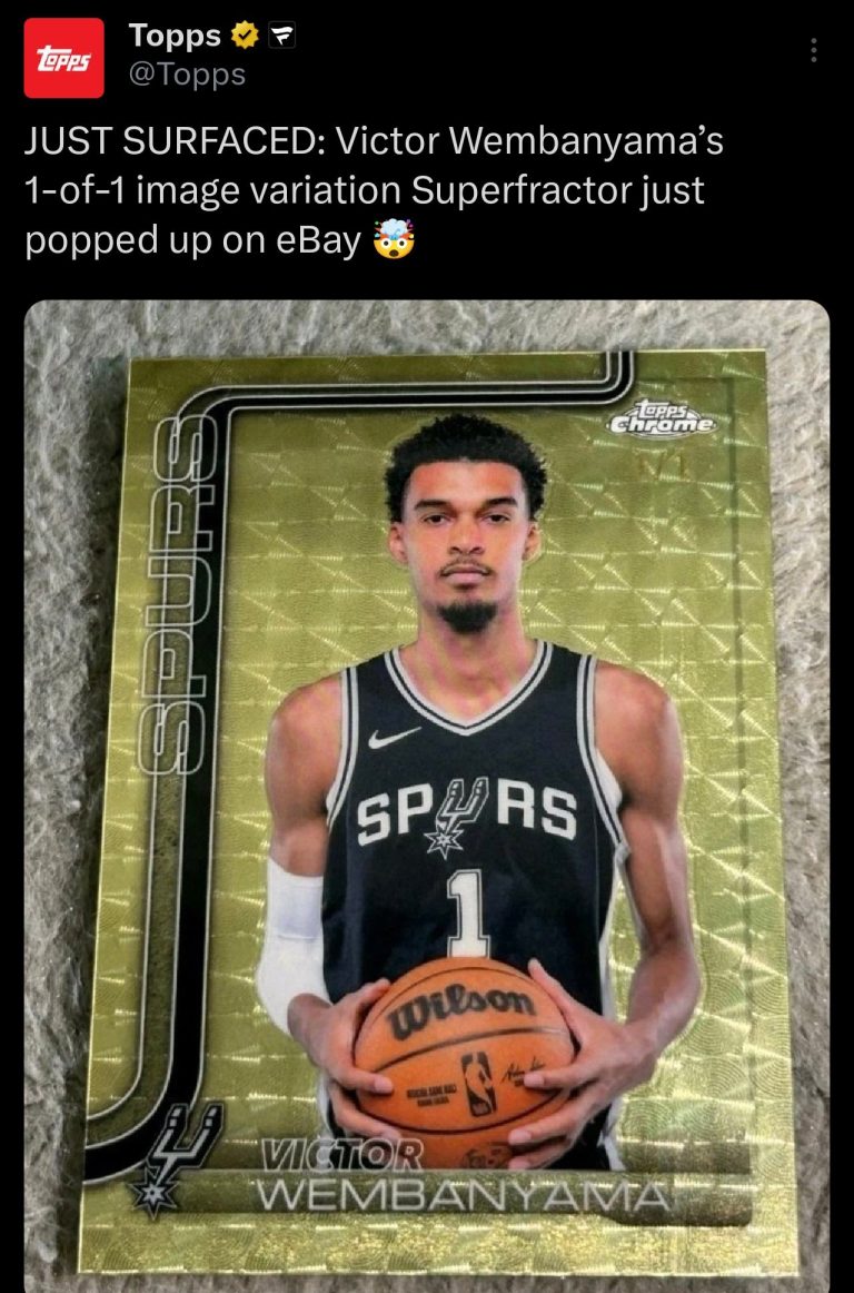 Topps Social Account Deletes Post Featuring Fake Wembanyama Superfractor