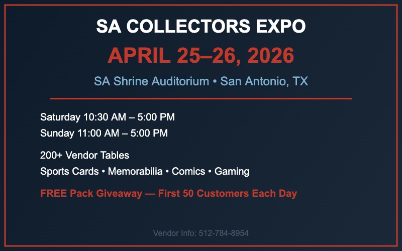 SA Collectors Expo — April 25-26, 2026, SA Shrine Auditorium, San Antonio